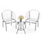 Costway 3PCS Patio Acapulco Furniture Bistro Set Plastic Rope Glass Table Black/Gray/Turquoise/White